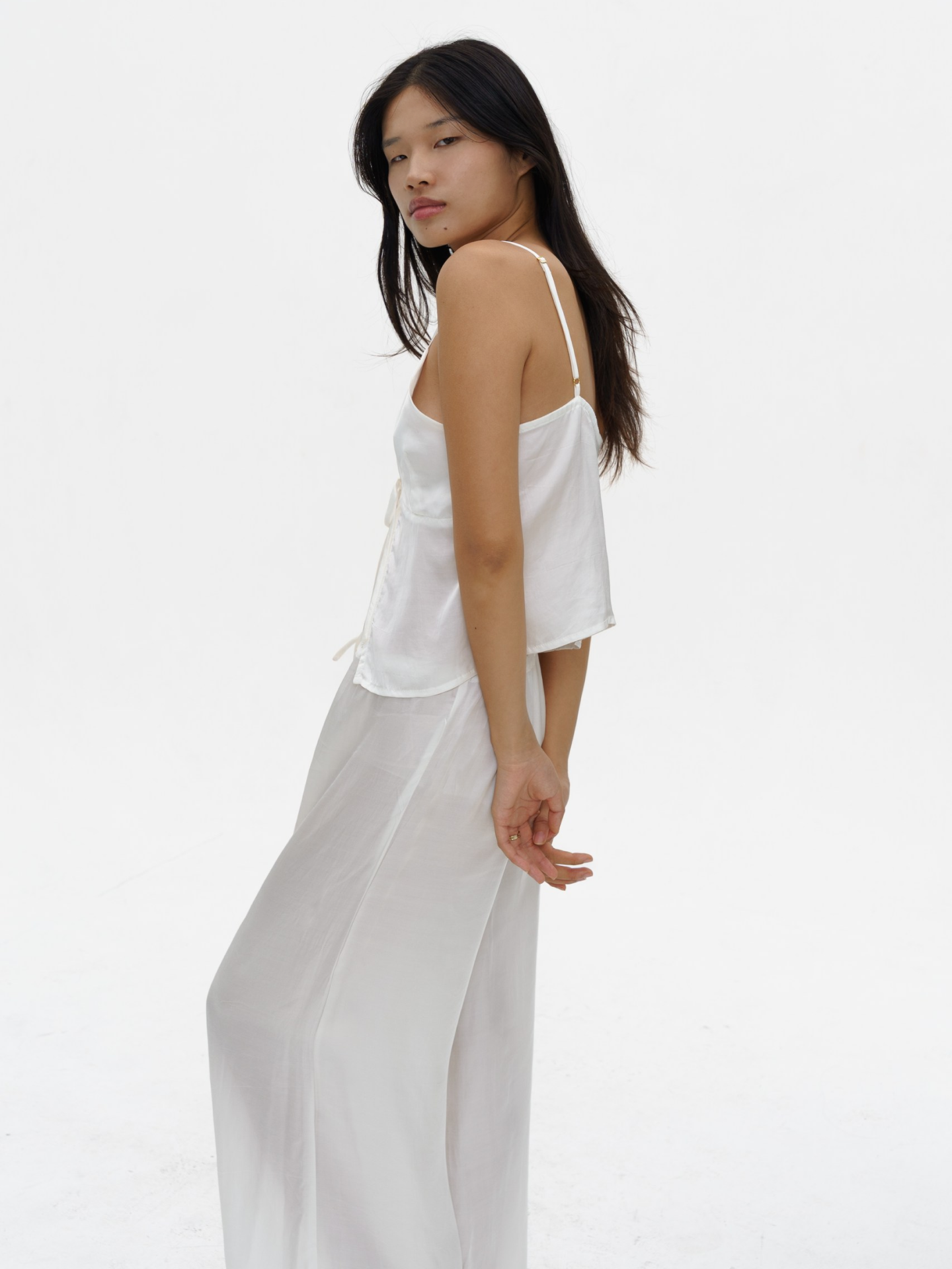 Midnight Top in Cloud White