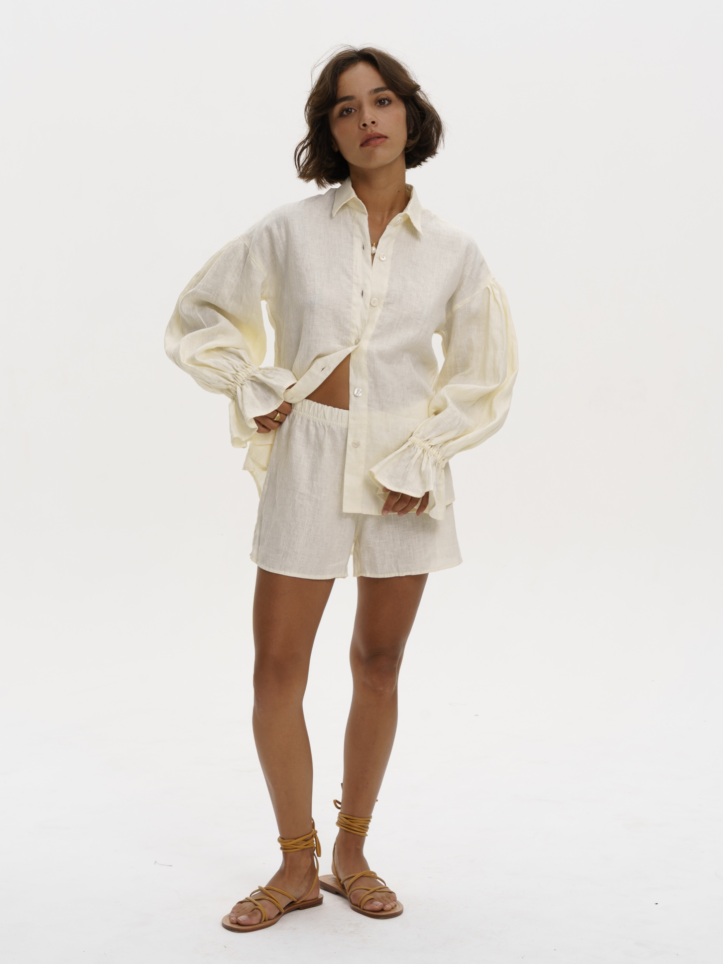 Parisian Linen Shirt in Cream