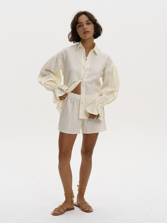 Parisian Linen Shirt in Cream