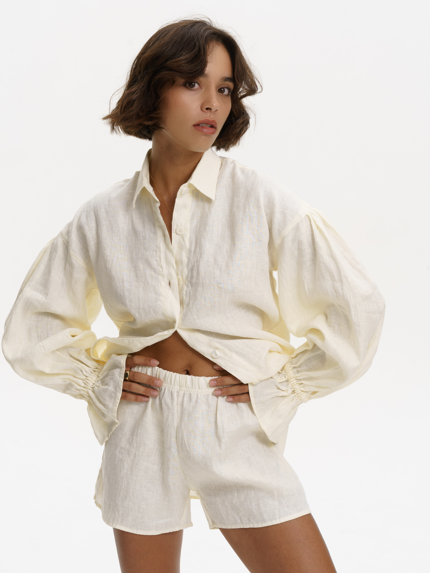 Parisian Linen Shirt in Cream