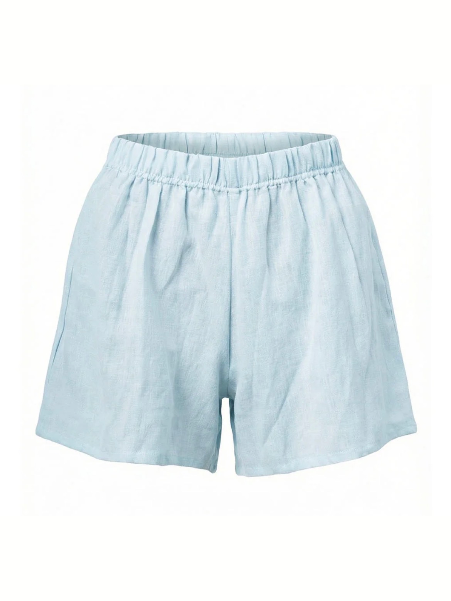 Softband Linen Shorts in Iced Blue